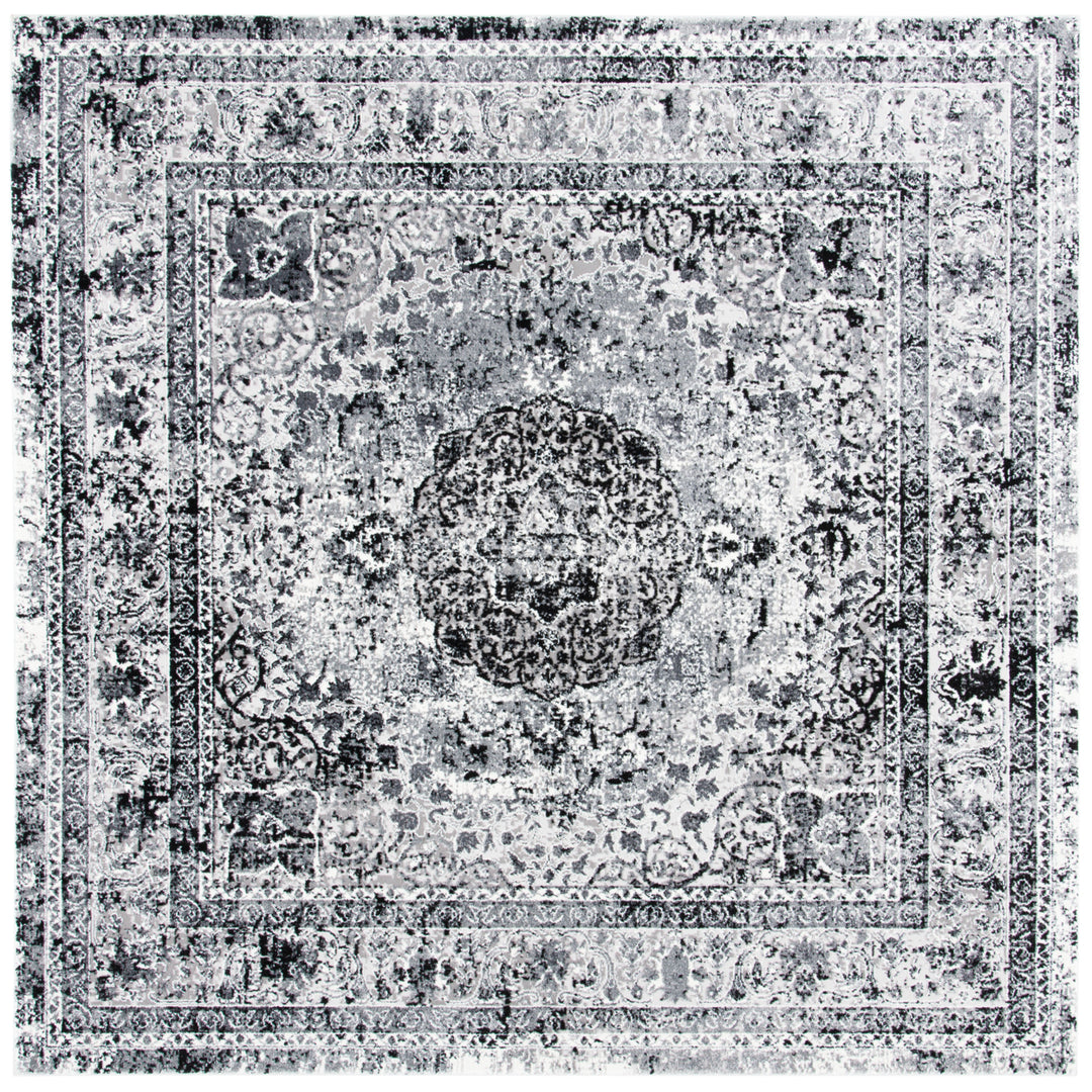 SAFAVIEH Lilypond Collection LLP843F Grey / Dark Grey Rug Image 3