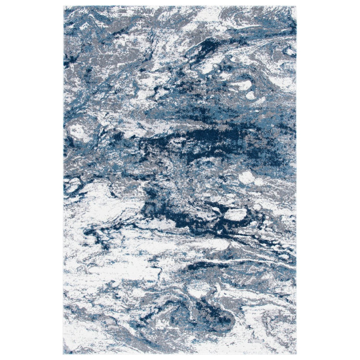SAFAVIEH Lilypond Collection LLP883F Grey / Blue Rug Image 1