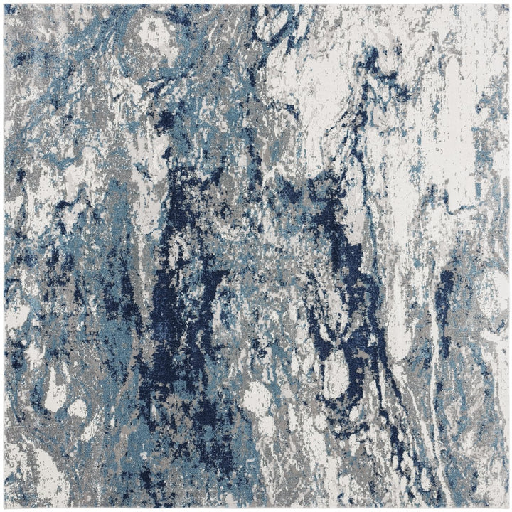 SAFAVIEH Lilypond Collection LLP883F Grey / Blue Rug Image 1