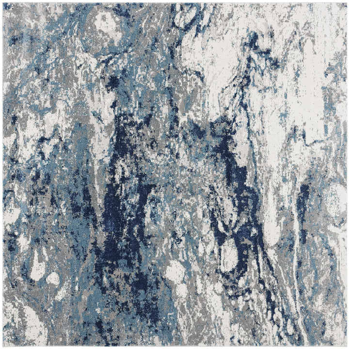 SAFAVIEH Lilypond Collection LLP883F Grey / Blue Rug Image 3