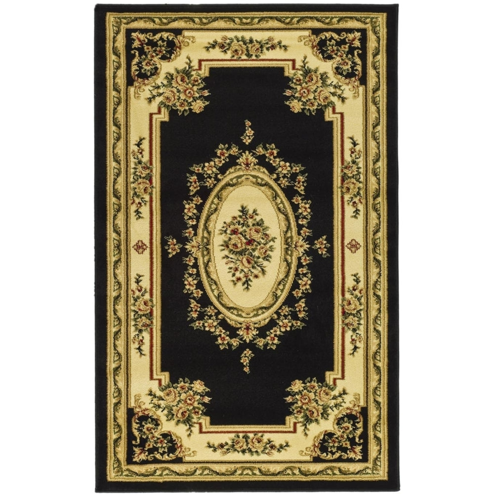 SAFAVIEH Lyndhurst LNH218A Black / Ivory Rug Image 2