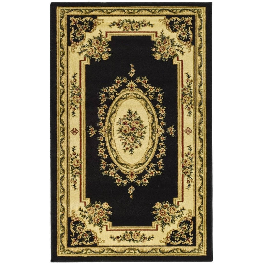 SAFAVIEH Lyndhurst LNH218A Black / Ivory Rug Image 1