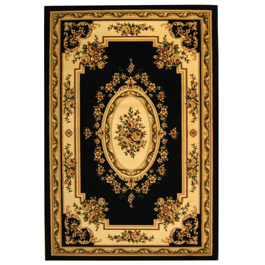 SAFAVIEH Lyndhurst LNH218A Black / Ivory Rug Image 1