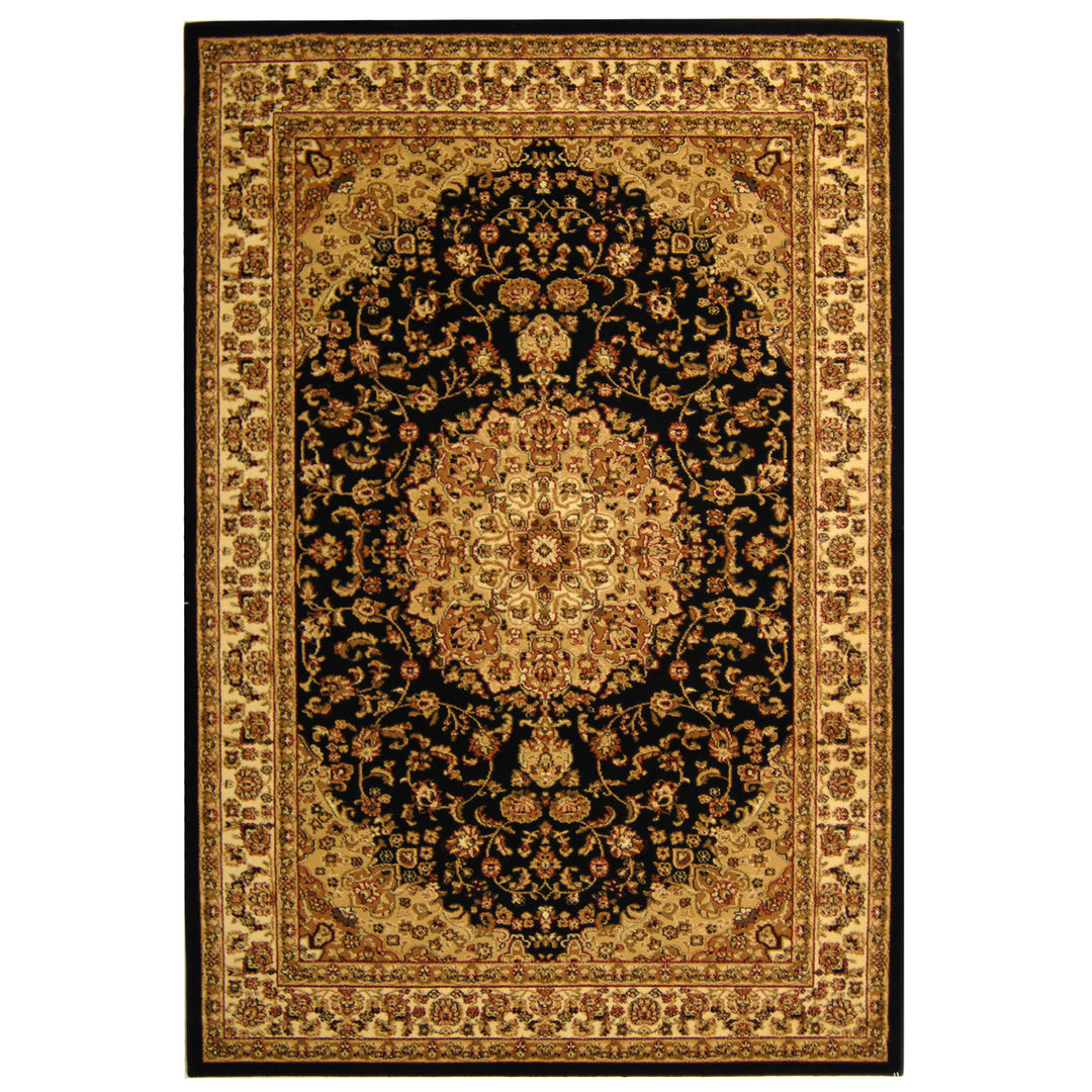 SAFAVIEH Lyndhurst LNH222A Black / Ivory Rug Image 3