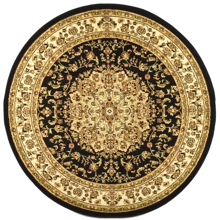 SAFAVIEH Lyndhurst LNH222A Black / Ivory Rug Image 4