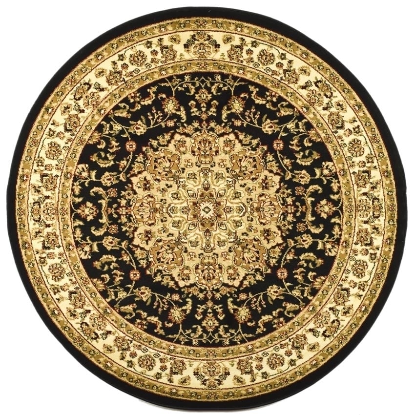 SAFAVIEH Lyndhurst LNH222A Black / Ivory Rug Image 1