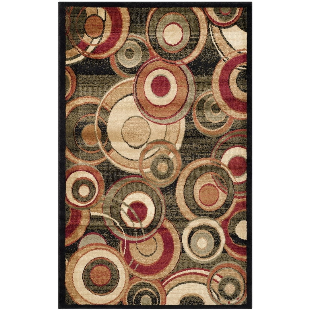 SAFAVIEH Lyndhurst LNH225B Black / Multi Rug Image 2