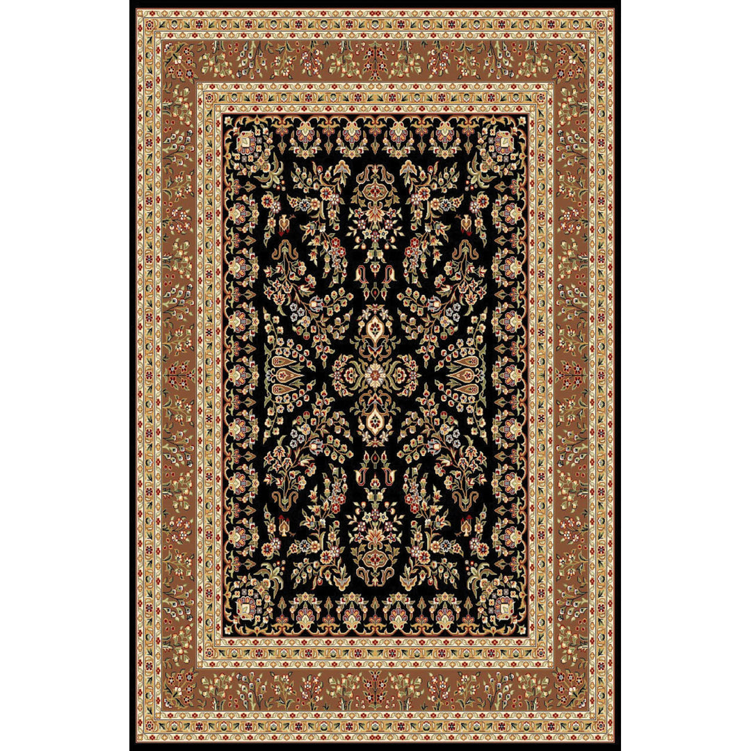 SAFAVIEH Lyndhurst LNH331D Black / Tan Rug Image 1