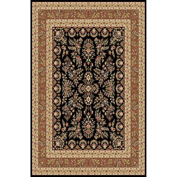 SAFAVIEH Lyndhurst LNH331D Black / Tan Rug Image 1