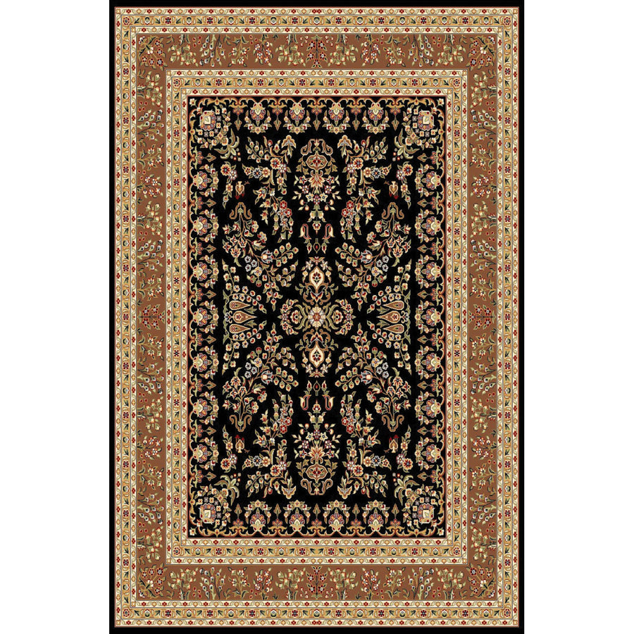 SAFAVIEH Lyndhurst LNH331D Black / Tan Rug Image 1