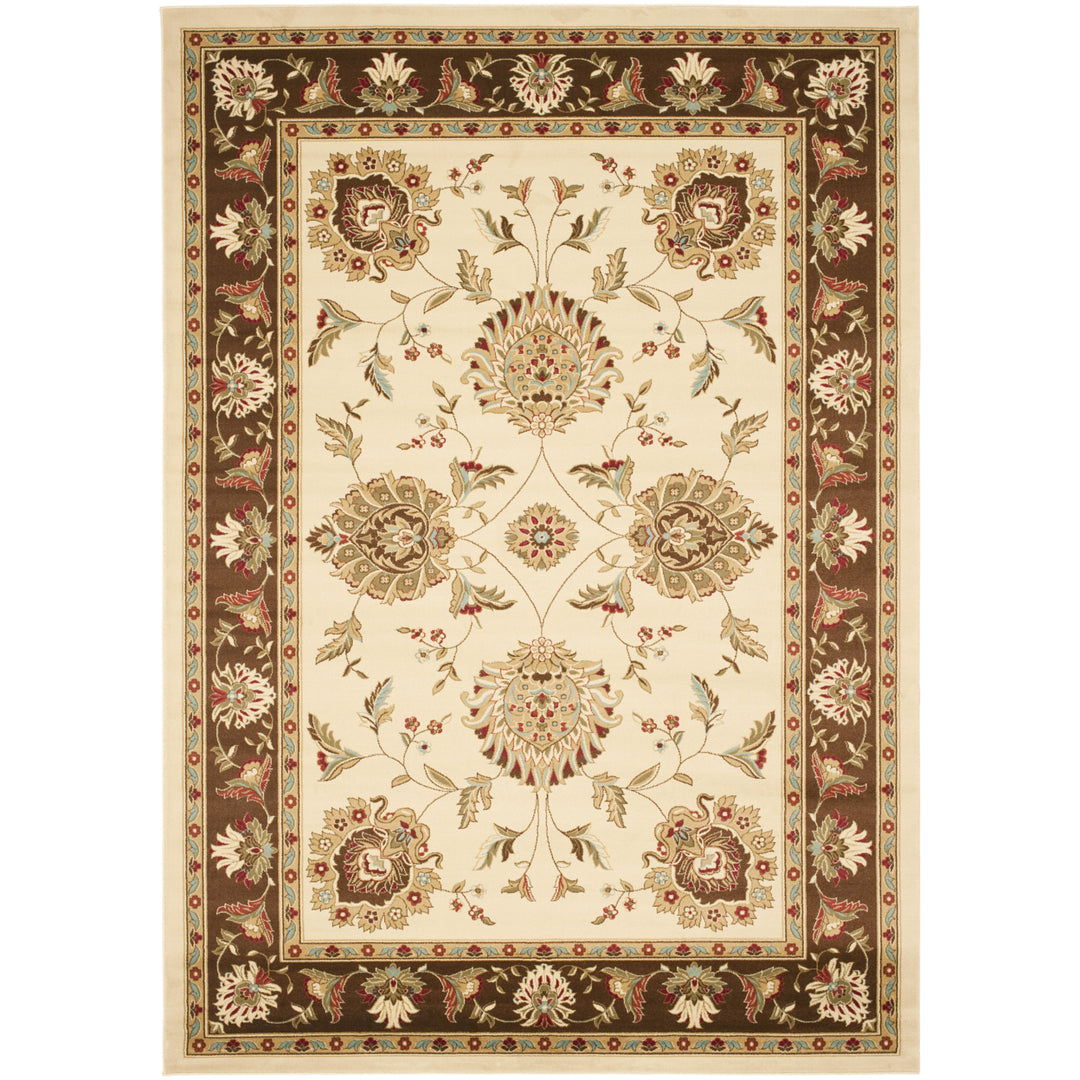 SAFAVIEH Lyndhurst LNH555-1225 Ivory / Brown Rug Image 5