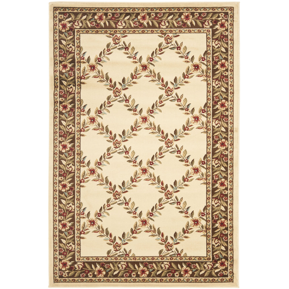 SAFAVIEH Lyndhurst LNH557-1225 Ivory / Brown Rug Image 2