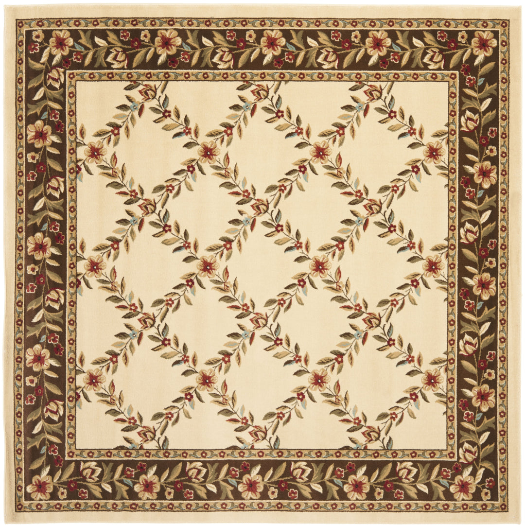 SAFAVIEH Lyndhurst LNH557-1225 Ivory / Brown Rug Image 6