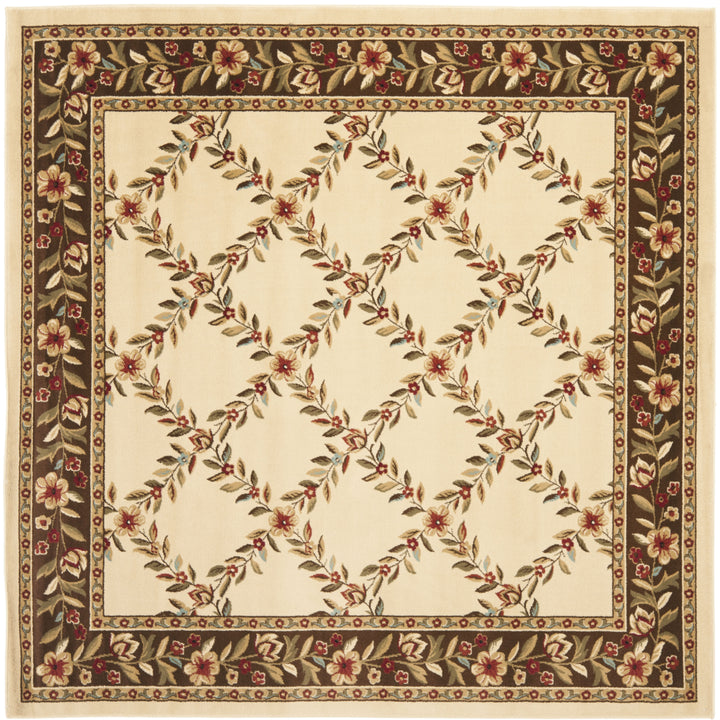 SAFAVIEH Lyndhurst LNH557-1225 Ivory / Brown Rug Image 6