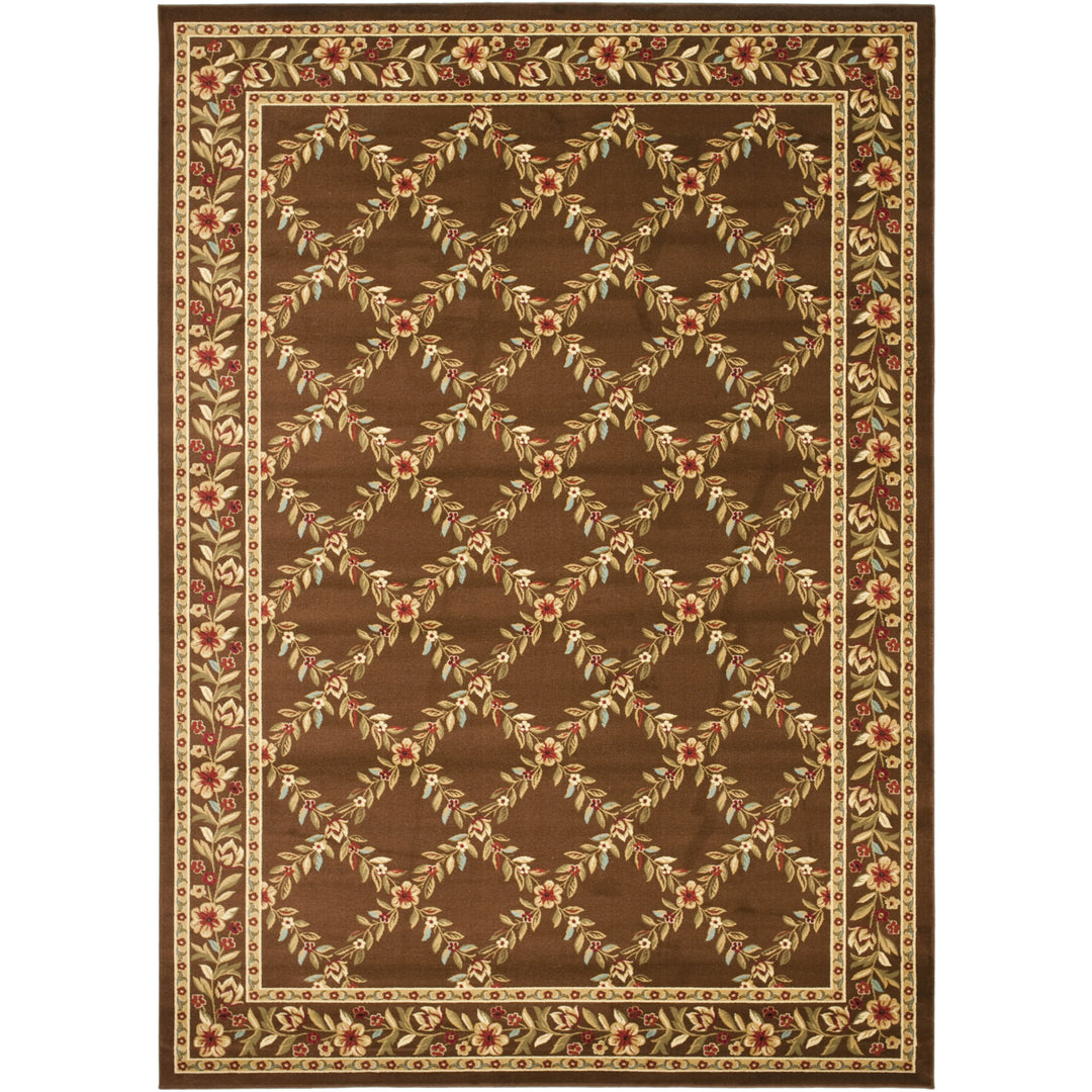 SAFAVIEH Lyndhurst LNH557-2525 Brown / Brown Rug Image 5