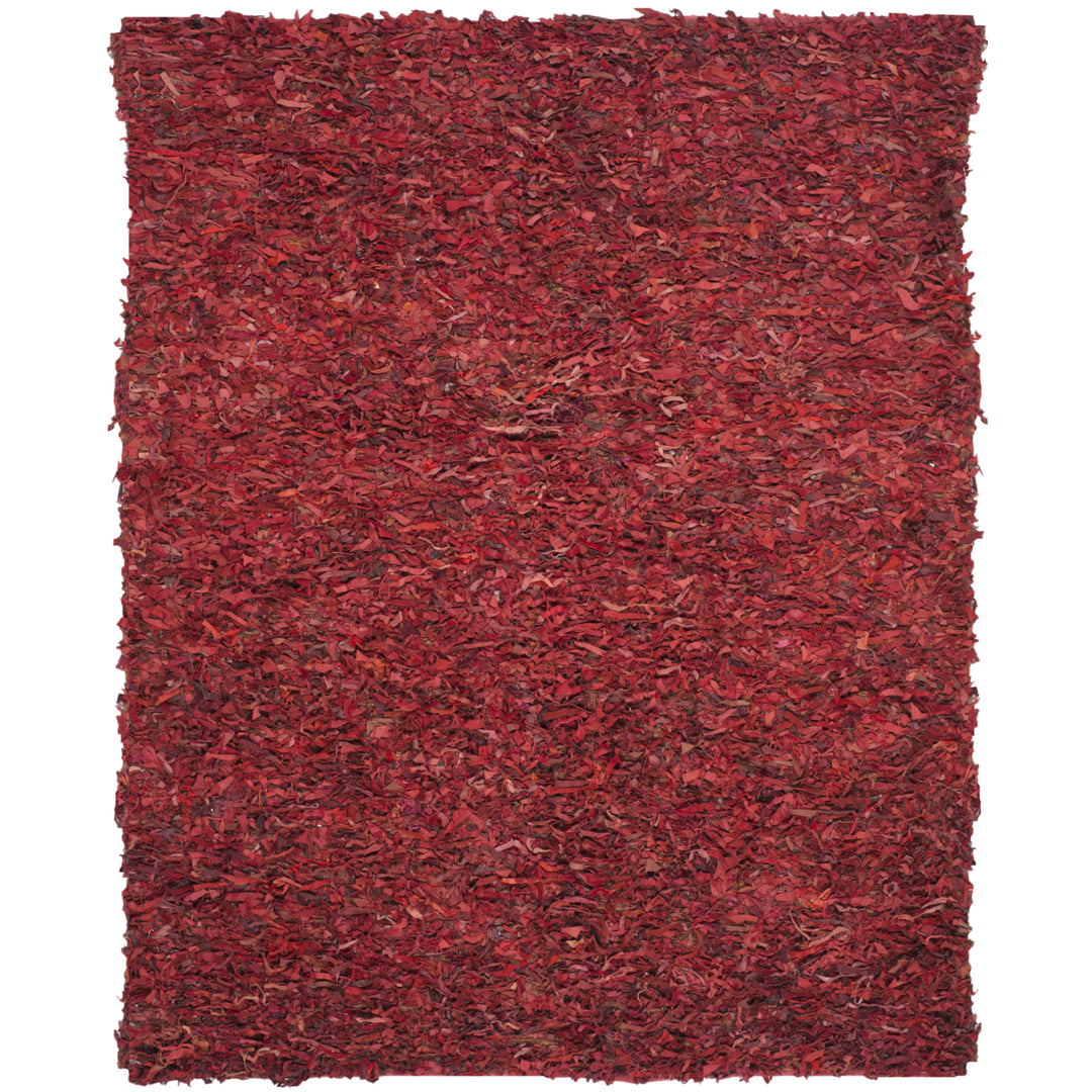 SAFAVIEH Leather Shag LSG511D Hand-knotted Red Rug Image 8