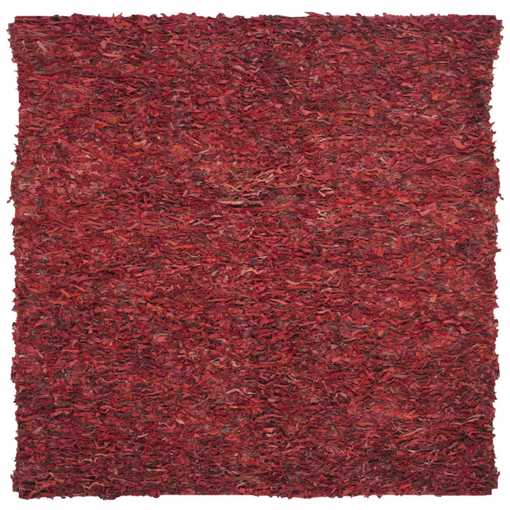 SAFAVIEH Leather Shag LSG511D Hand-knotted Red Rug Image 10