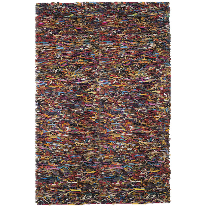 SAFAVIEH Leather Shag LSG511M Hand-knotted Multi Rug Image 10