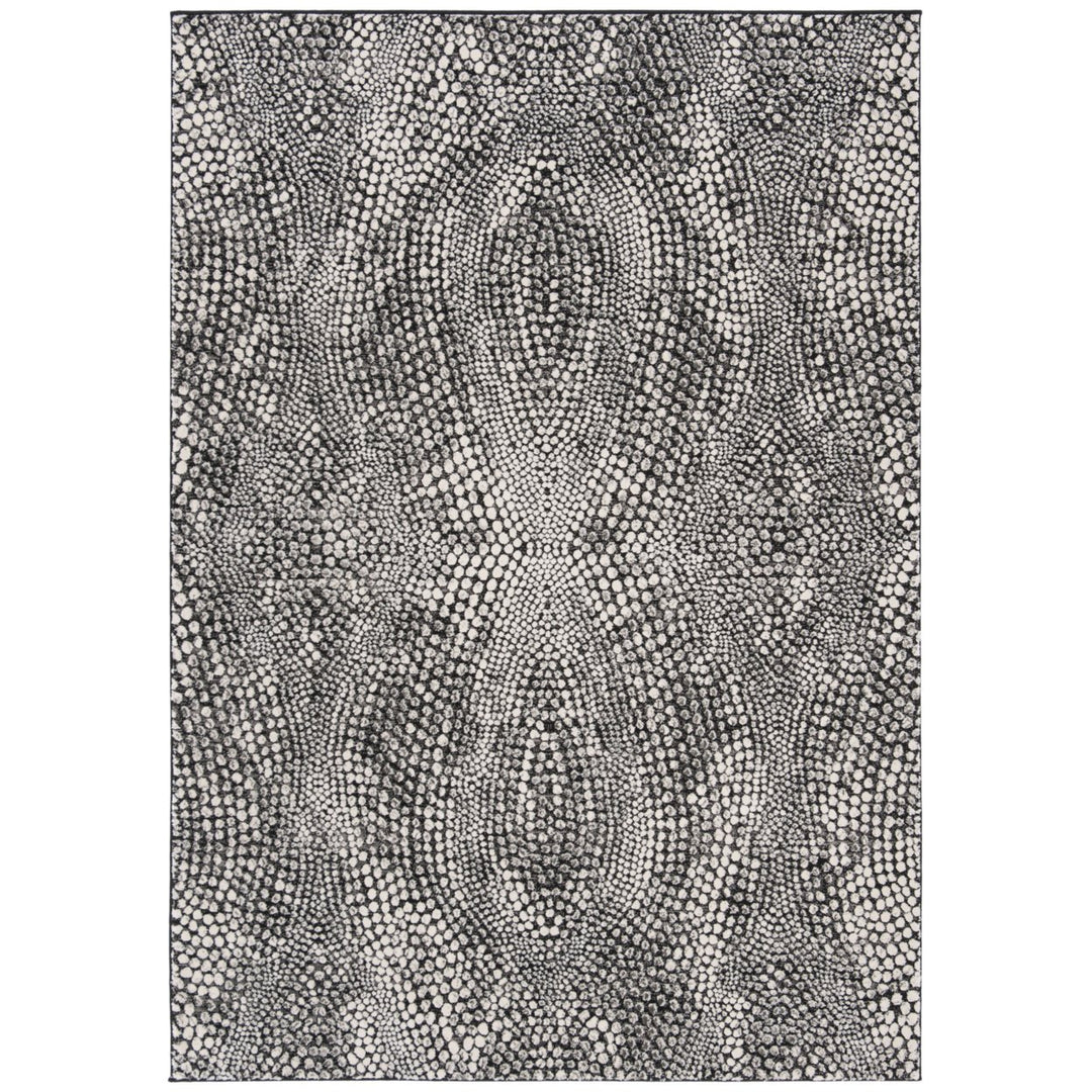 SAFAVIEH Lurex Collection LUR185Z Black / Light Grey Rug Image 1