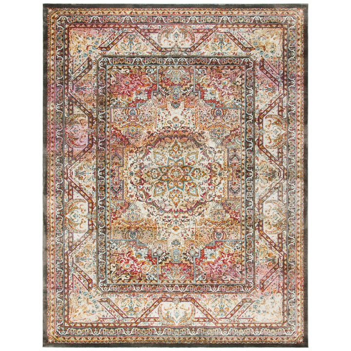 SAFAVIEH Luxor Collection LUX322A Ivory / Fuchsia Rug Image 2