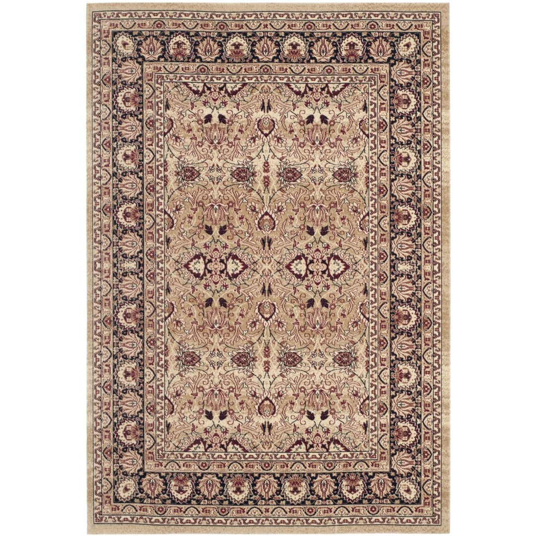 SAFAVIEH Lavar Kerman Collection LVK620A Cream / Navy Rug Image 1