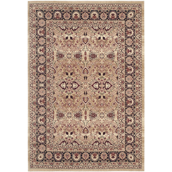 SAFAVIEH Lavar Kerman Collection LVK620A Cream / Navy Rug Image 1