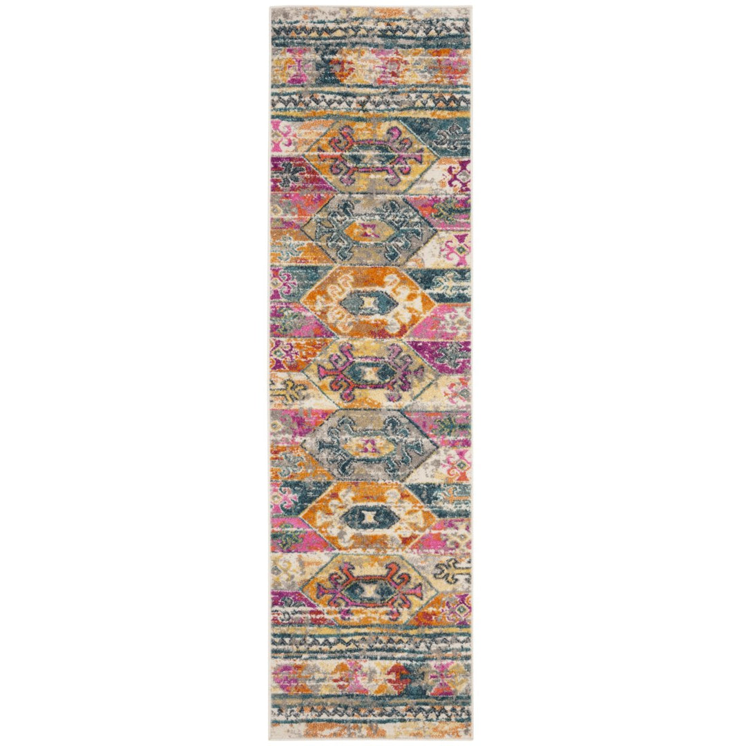 SAFAVIEH Madison Collection MAD118C Blue / Fuchsia Rug Image 5