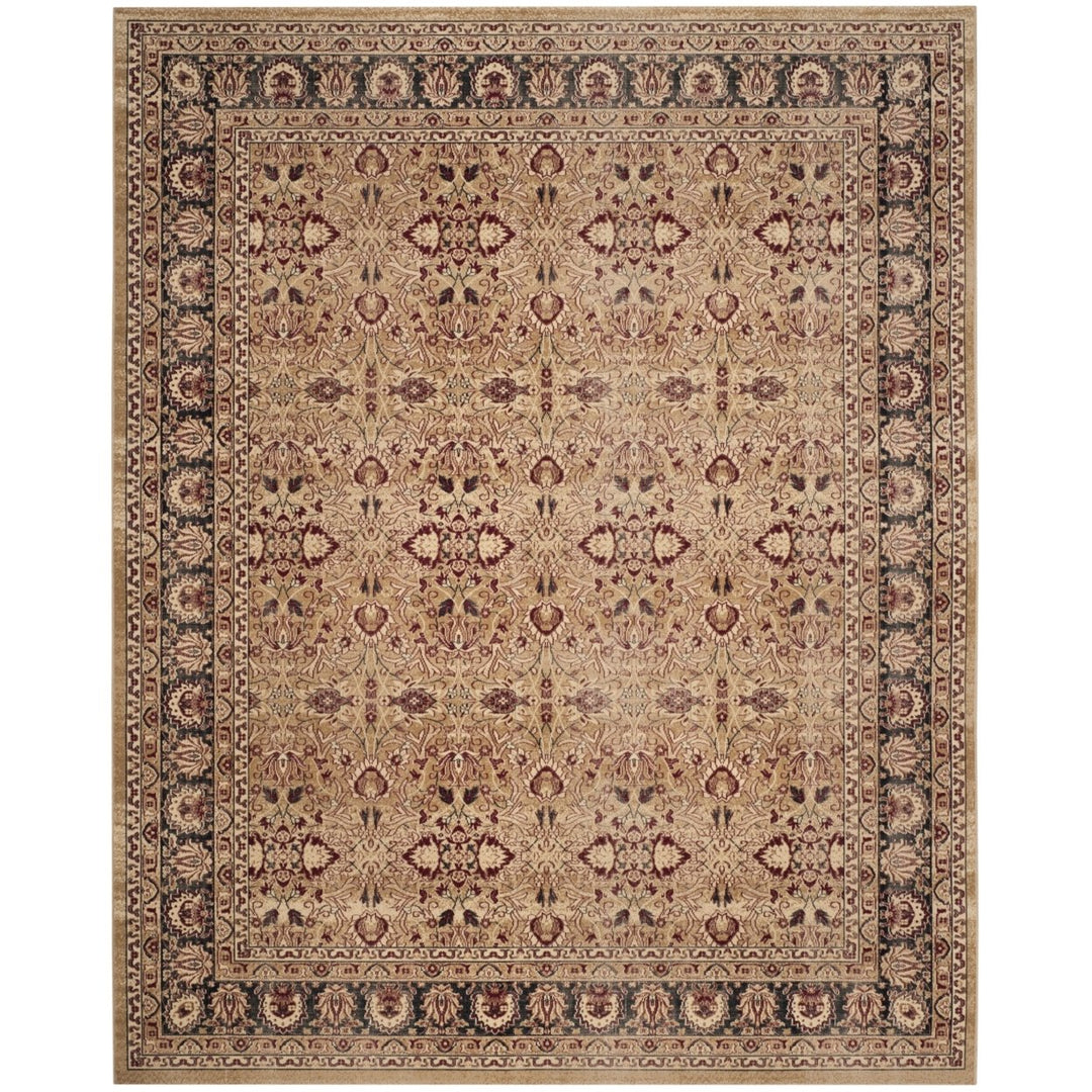 SAFAVIEH Lavar Kerman Collection LVK620A Cream / Navy Rug Image 1