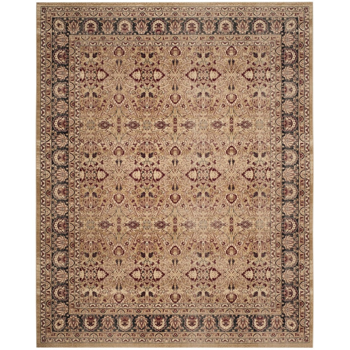 SAFAVIEH Lavar Kerman Collection LVK620A Cream / Navy Rug Image 1