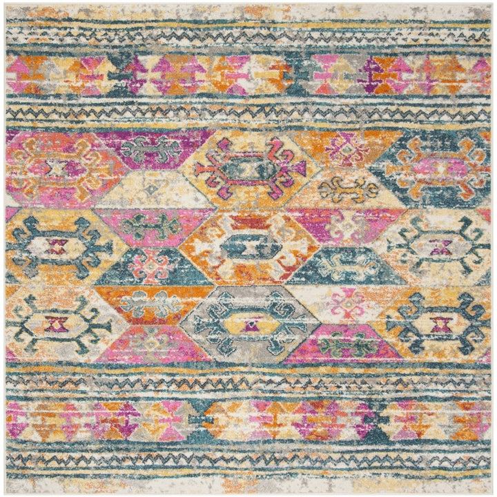 SAFAVIEH Madison Collection MAD118C Blue / Fuchsia Rug Image 6