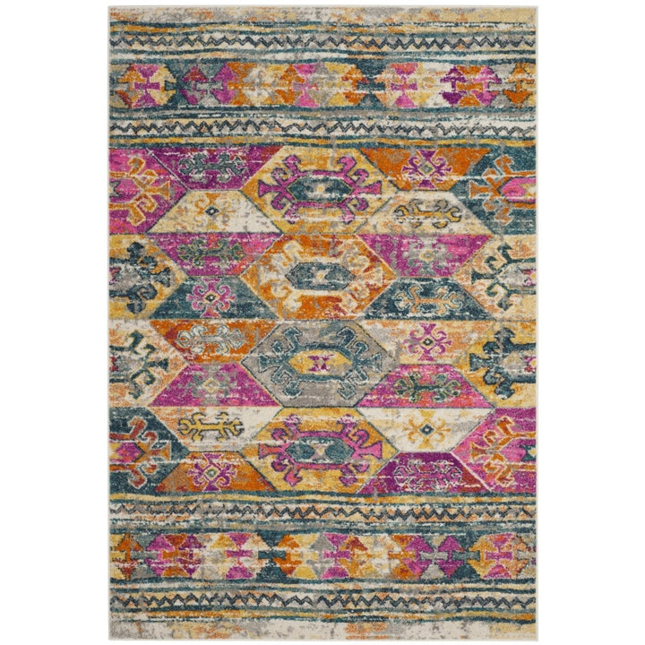 SAFAVIEH Madison Collection MAD118C Blue / Fuchsia Rug Image 9