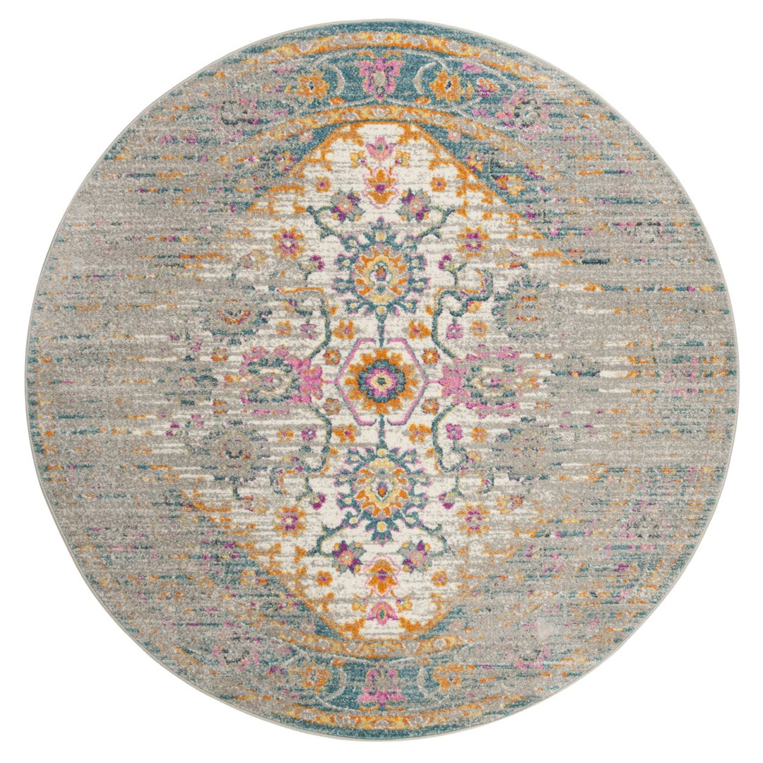 SAFAVIEH Madison MAD122G Light Grey / Fuchsia Rug Image 4