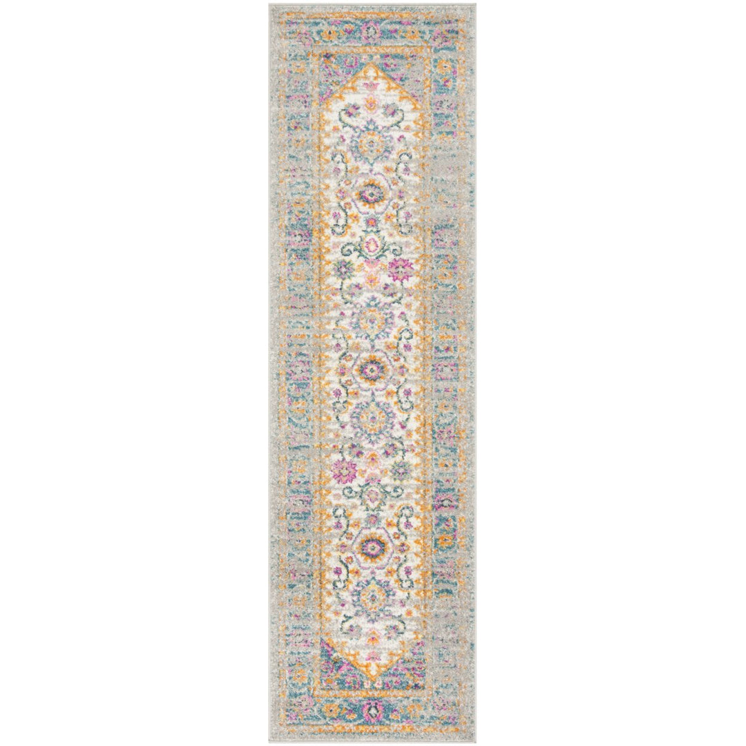 SAFAVIEH Madison MAD122G Light Grey / Fuchsia Rug Image 1