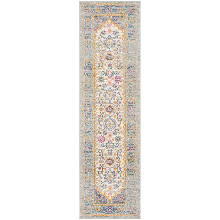 SAFAVIEH Madison MAD122G Light Grey / Fuchsia Rug Image 1