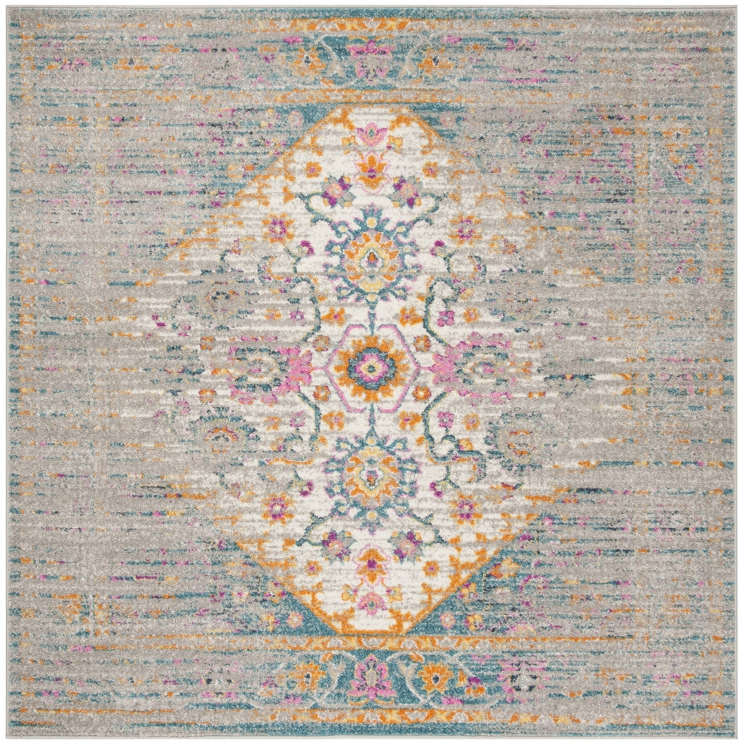 SAFAVIEH Madison MAD122G Light Grey / Fuchsia Rug Image 6