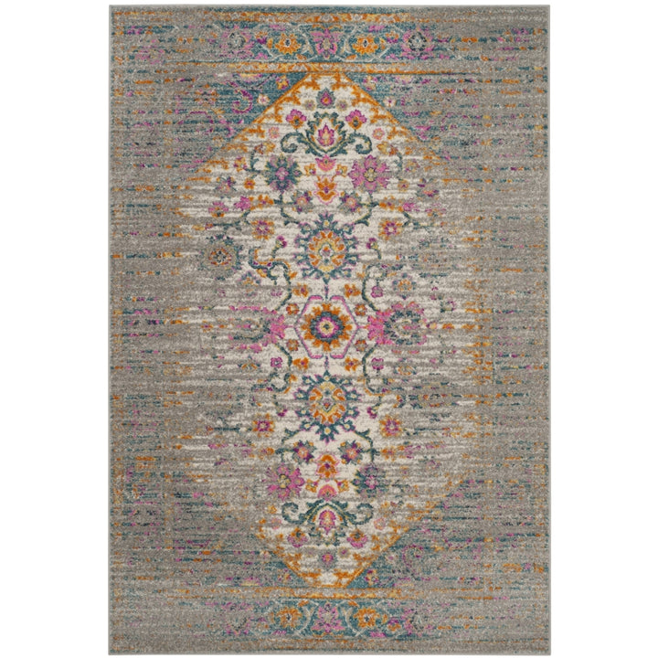 SAFAVIEH Madison MAD122G Light Grey / Fuchsia Rug Image 9