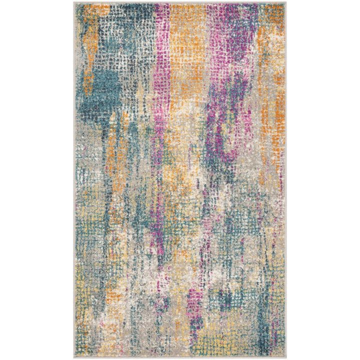 SAFAVIEH Madison Collection MAD123C Blue / Fuchsia Rug Image 8