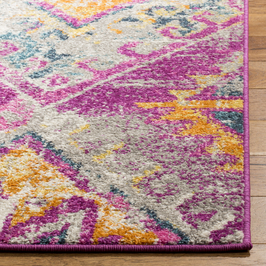 SAFAVIEH Madison Collection MAD125F Fuchsia / Blue Rug Image 7