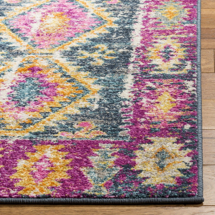 SAFAVIEH Madison Collection MAD129F Fuchsia / Blue Rug Image 7