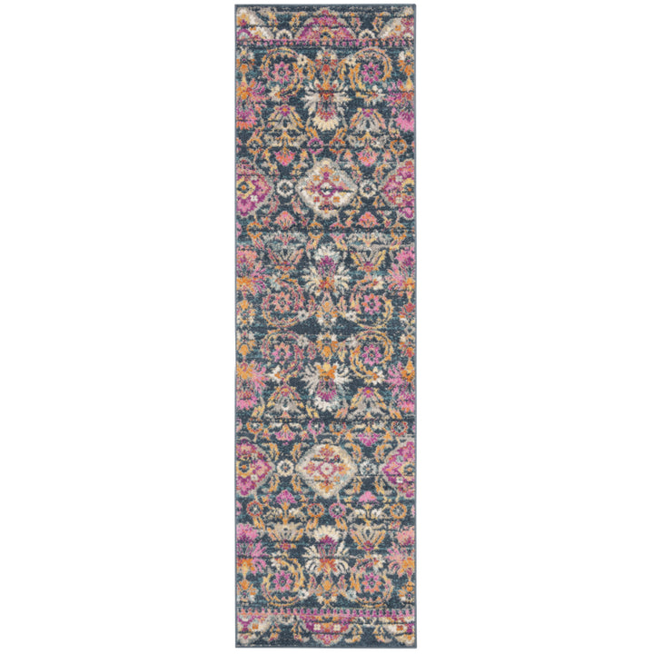 SAFAVIEH Madison Collection MAD130C Blue / Fuchsia Rug Image 5