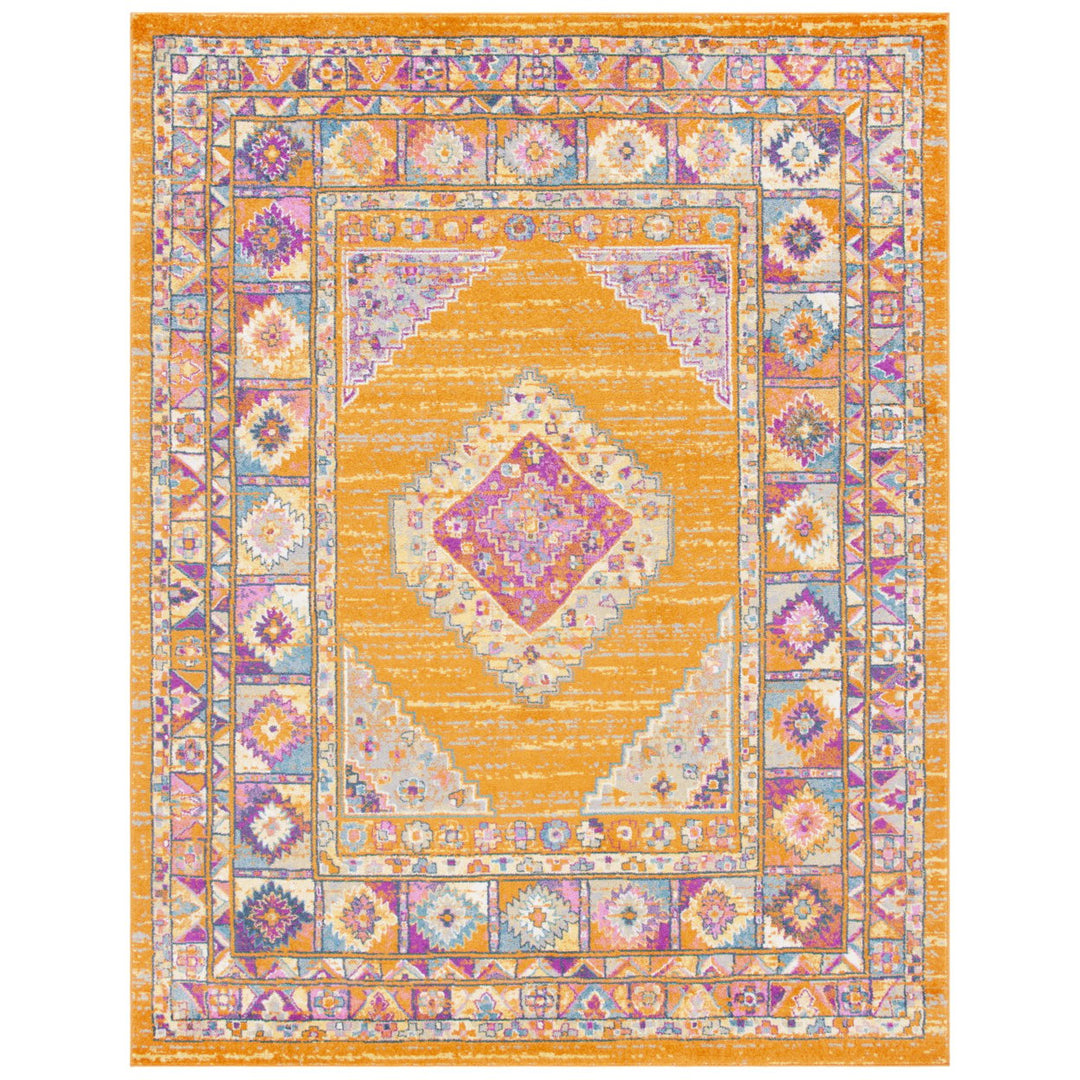 SAFAVIEH Madison Collection MAD133D Orange / Fuchsia Rug Image 1