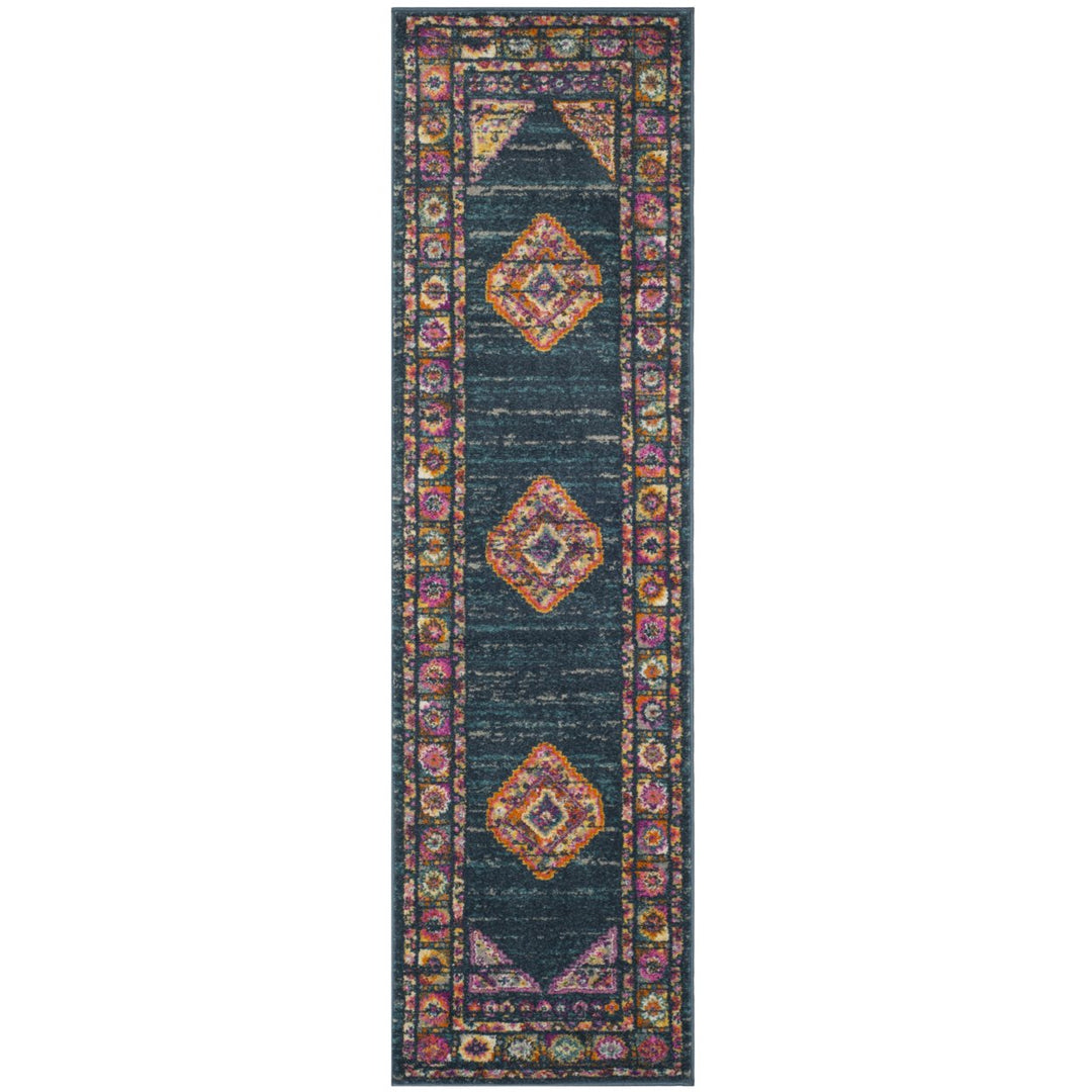 SAFAVIEH Madison Collection MAD133C Blue / Fuchsia Rug Image 5