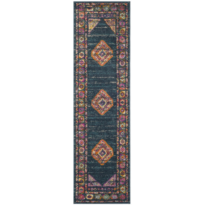 SAFAVIEH Madison Collection MAD133C Blue / Fuchsia Rug Image 1