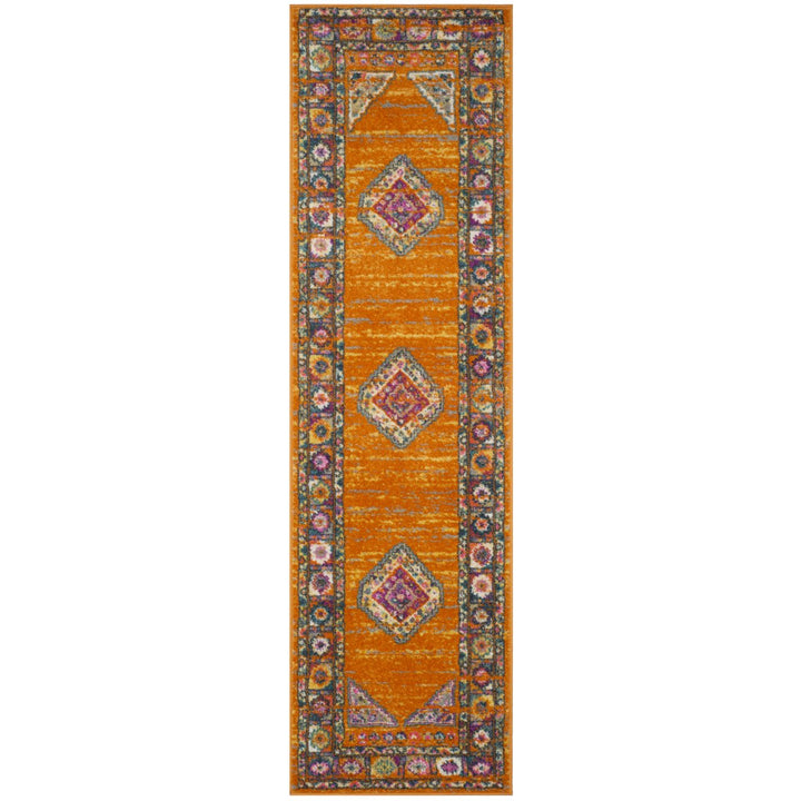 SAFAVIEH Madison Collection MAD133D Orange / Fuchsia Rug Image 2