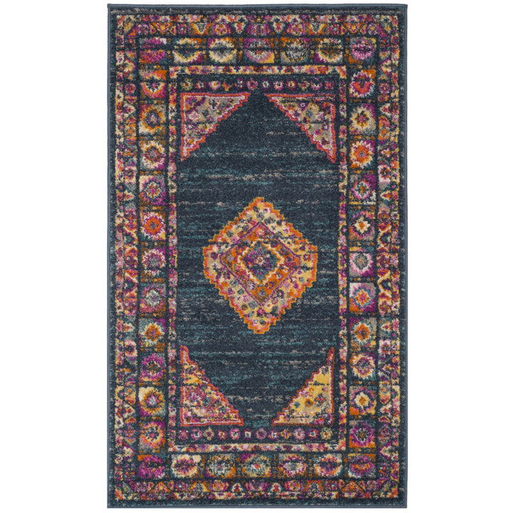 SAFAVIEH Madison Collection MAD133C Blue / Fuchsia Rug Image 8