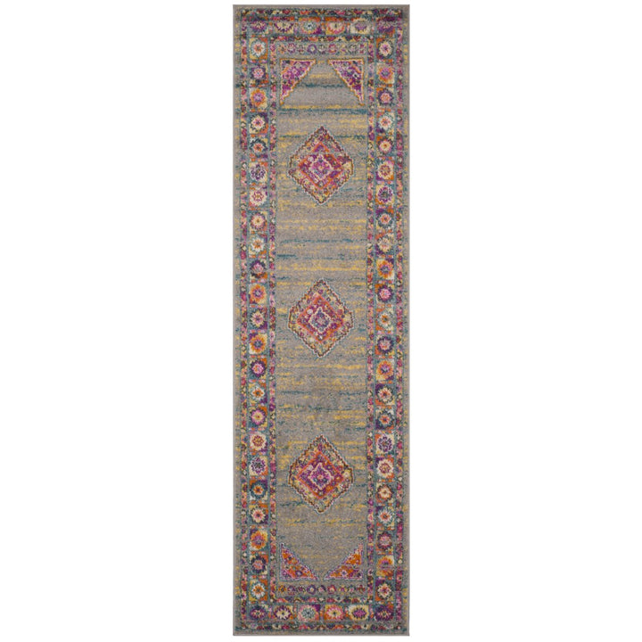 SAFAVIEH Madison MAD133G Light Grey / Fuchsia Rug Image 1