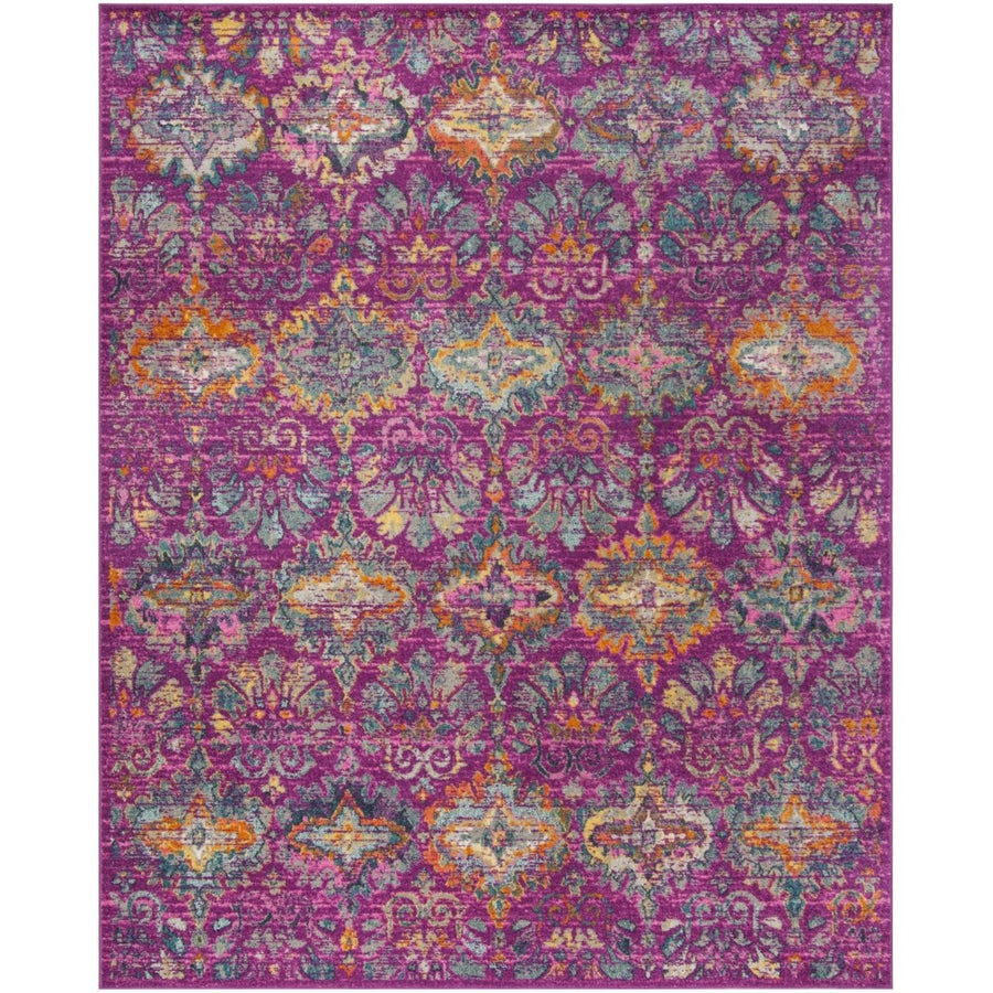 SAFAVIEH Madison Collection MAD144F Fuchsia / Blue Rug Image 1