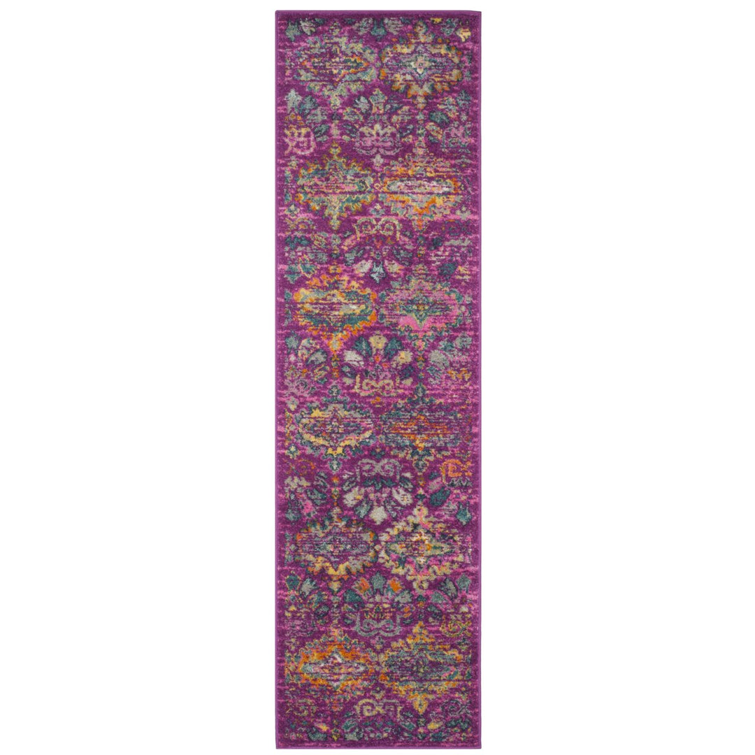 SAFAVIEH Madison Collection MAD144F Fuchsia / Blue Rug Image 5