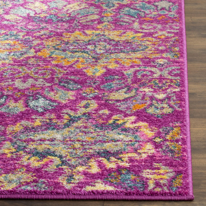 SAFAVIEH Madison Collection MAD144F Fuchsia / Blue Rug Image 7