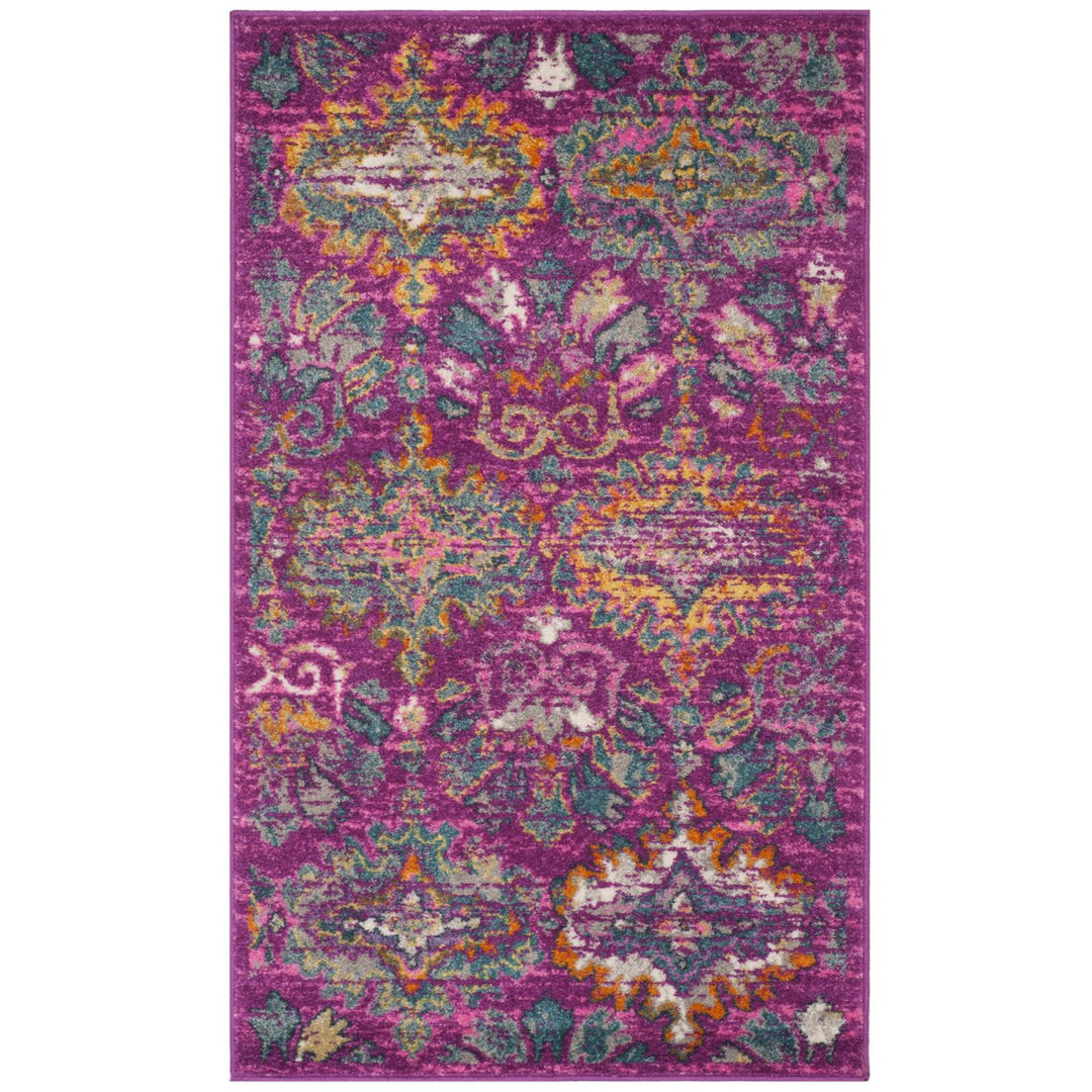 SAFAVIEH Madison Collection MAD144F Fuchsia / Blue Rug Image 8